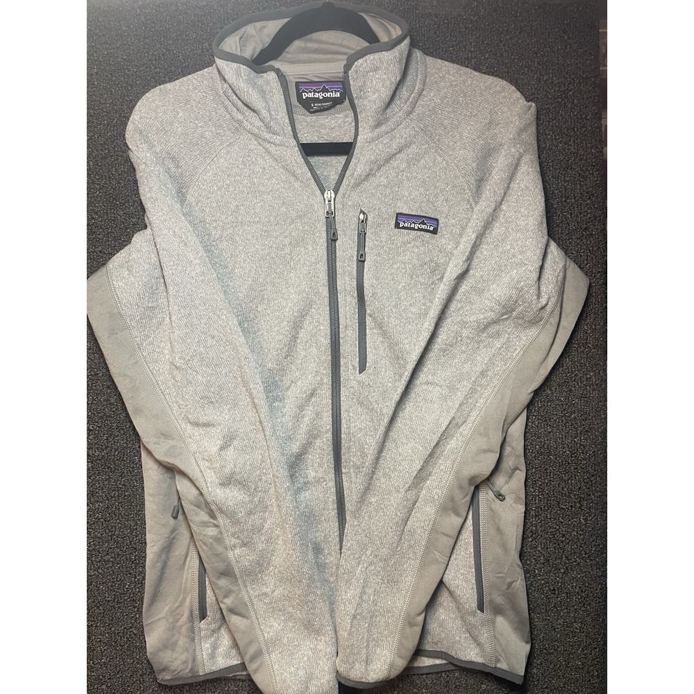 Patagonia Mens Gray Long Sleeve Pockets Full-Zip Fleece Jacket Size Small